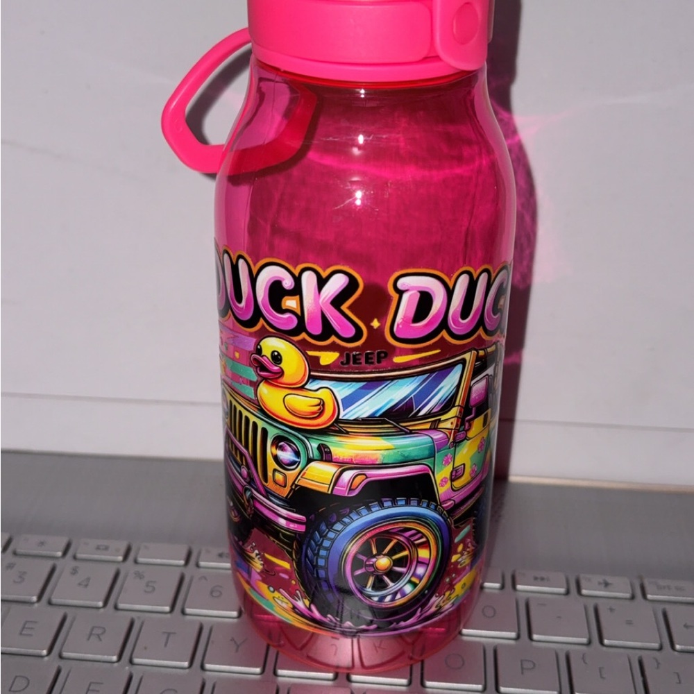 Pink Duck Jeep Water Bottle